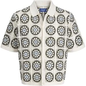 JACK & JONES Jorcartagena virkad stickad polo, Havssalt, XXL JACK & JONES Jorcartagena virkad stickad polo, Havssalt, XXL
