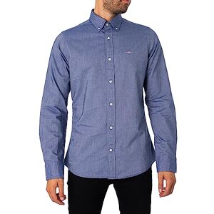 GANT Slim Oxford-skjorta för män, klassisk skjorta, persisk blå, standard, persisk blå, L GANT Slim Oxford-skjorta för män, klassisk skjorta, persisk blå, standard, persisk blå, L