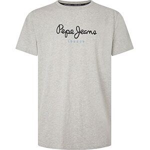 Pepe Jeans Eggo N T-shirts för män, Grå (Light Grey Marl), S Pepe Jeans Eggo N T-shirts för män, Grå (Light Grey Marl), S
