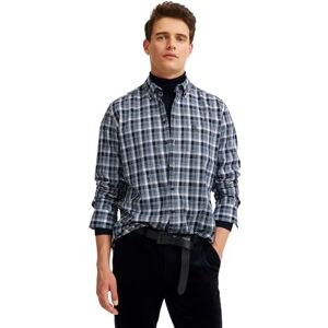 bugatti herrskjorta button-down-krage modern passform rutig, 390 marin, XXL bugatti herrskjorta button-down-krage modern passform rutig, 390 marin, XXL