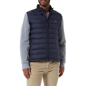 GANT Herrar D1. Mixed Media Light Vadderad Gilet, Evening Blue, S GANT Herrar D1. Mixed Media Light Vadderad Gilet, Evening Blue, S
