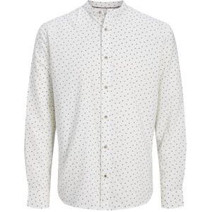 JACK & JONES Jjpierre Slub AOP band skjorta Ls, Ljus vit, L JACK & JONES Jjpierre Slub AOP band skjorta Ls, Ljus vit, L