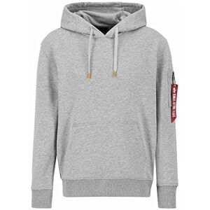 Alpha Industries R Print Hoody Tröja för män, 17-grå Heather, 3XL Alpha Industries R Print Hoody Tröja för män, 17-grå Heather, 3XL