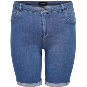 ONLY Carmakoma kvinnliga jeansshorts CARTHUNDER REG långa shorts DNM, Medelblå denim, 44 ONLY Carmakoma kvinnliga jeansshorts CARTHUNDER REG långa shorts DNM, Medelblå denim, 44
