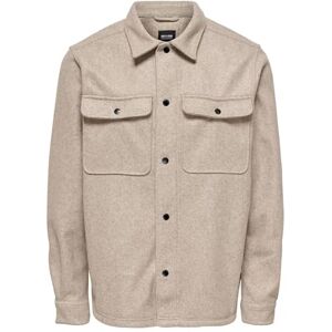 Only & Sons herrskjorta, lös passform, Chinchilla, S Only & Sons herrskjorta, lös passform, Chinchilla, S