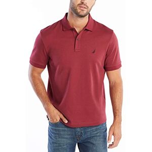 Nautica Herr klassisk passform kortärmad enfärgad mjuk bomull pikétröja, Barolo Solid, S Nautica Herr klassisk passform kortärmad enfärgad mjuk bomull pikétröja, Barolo Solid, S