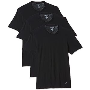 Nautica Herr-t-shirt bomull rund hals, 3-pack, Svart ny, M Nautica Herr-t-shirt bomull rund hals, 3-pack, Svart ny, M