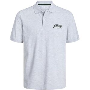 JACK & JONES Jjejosh Polo Ss Sn långärmad tröja, Vit melange, M JACK & JONES Jjejosh Polo Ss Sn långärmad tröja, Vit melange, M