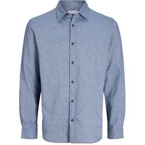 JACK & JONES Jjeclassic Melange skjorta L/S Noos, Blekt denim, S JACK & JONES Jjeclassic Melange skjorta L/S Noos, Blekt denim, S