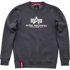 Alpha Industries Basic Sweatshirt för män Greyblack Alpha Industries Basic Sweatshirt för män Greyblack