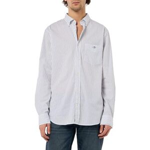 GANT REG Classic POPLIN randig skjorta, Äggskal, S GANT REG Classic POPLIN randig skjorta, Äggskal, S