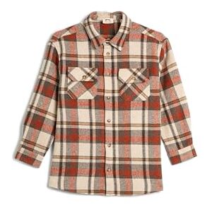 Koton Boys's långärmad knapp stängning stängning ficka detalj skjorta, Brun kontroll (5c2), 6-7 �r Koton Boys's långärmad knapp stängning stängning ficka detalj skjorta, Brun kontroll (5c2), 6-7 �r