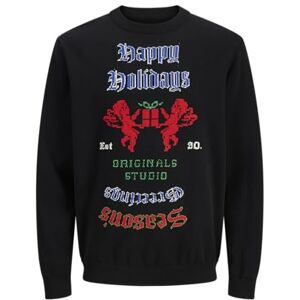 JACK & JONES Jorholiday herrstickad rund hals, svart, M, Svart, M JACK & JONES Jorholiday herrstickad rund hals, svart, M, Svart, M