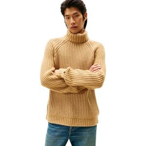 Tommy Hilfiger herr 2-ton Chunky Rib Roll Neck MW0MW28110 pullover tröja, brun, XL, Brun (Tidlös kamel), XL Tommy Hilfiger herr 2-ton Chunky Rib Roll Neck MW0MW28110 pullover tröja, brun, XL, Brun (Tidlös kamel), XL