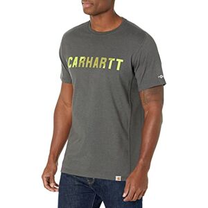 Carhartt Män, Force Relaxed Fit, Midweight kortärmad block, logotyp, grafisk t-shirt, Kolljung, M Carhartt Män, Force Relaxed Fit, Midweight kortärmad block, logotyp, grafisk t-shirt, Kolljung, M