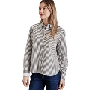 Street One randig skjortblus, Muddy Brown, 34 Street One randig skjortblus, Muddy Brown, 34