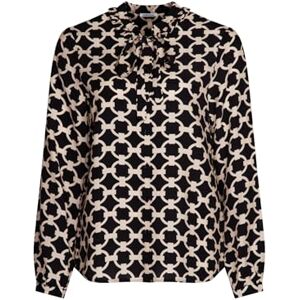 Seidensticker Damblus – modeblus – normal passform – ståkrage med rosett – långärmad – 100% viskos, svart, 34 Seidensticker Damblus – modeblus – normal passform – ståkrage med rosett – långärmad – 100% viskos, svart, 34