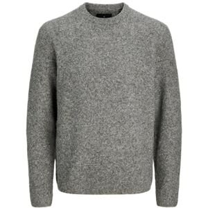 JACK & JONES Jprblasimon Souffle Knit Crew Neck, Medium grå melerad, XXL JACK & JONES Jprblasimon Souffle Knit Crew Neck, Medium grå melerad, XXL