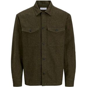 JACK & JONES Jjeperfect Melange Overshirt Ls Sn, Russin, S JACK & JONES Jjeperfect Melange Overshirt Ls Sn, Russin, S