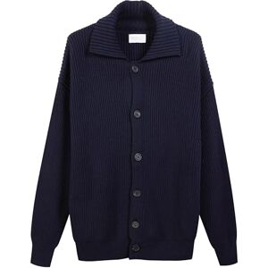 Diana Studio Merinoull-knapp herrjacka långärmad ledig passform blå S, Blå, S-XXL Diana Studio Merinoull-knapp herrjacka långärmad ledig passform blå S, Blå, S-XXL