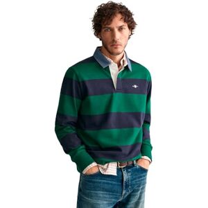 GANT Reg Chambray Stripe Heavy Rugger T-shirt, djup skog grön, M, Djup skog grön, M GANT Reg Chambray Stripe Heavy Rugger T-shirt, djup skog grön, M, Djup skog grön, M