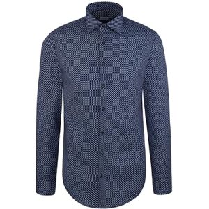 Seidensticker Silkesdekal 845317, smal passform långärmad affärsskjorta, 38, blå, 38 SE Seidensticker Silkesdekal 845317, smal passform långärmad affärsskjorta, 38, blå, 38 SE