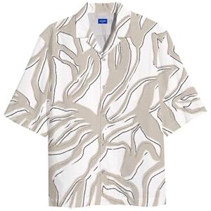 JACK & JONES Jorluke Gallery Resort Shirt Ss Tg, Ljus vit, XS JACK & JONES Jorluke Gallery Resort Shirt Ss Tg, Ljus vit, XS