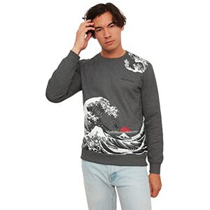 Trendyol MAN Sweatshirt Grå Normal, Grått, S Trendyol MAN Sweatshirt Grå Normal, Grått, S