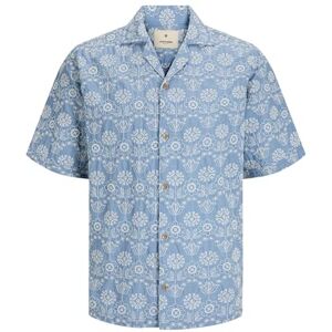 JACK & JONES Jprblutate Embroidery S/S skjorta, Tyst harbor, S JACK & JONES Jprblutate Embroidery S/S skjorta, Tyst harbor, S