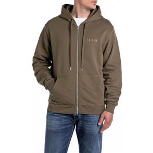 Replay herr regular fit sweatjacka med dragkedja och huva, 949 Mud, XS Replay herr regular fit sweatjacka med dragkedja och huva, 949 Mud, XS