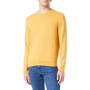 Daniel Hechter Herr stickad crewneck tröja med rund hals, gulgul, S Daniel Hechter Herr stickad crewneck tröja med rund hals, gulgul, S