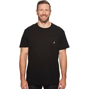 Nautica herr-T-shirt med enfärgad design, rund hals, kort ärm och bröstficka., 5X Nautica herr-T-shirt med enfärgad design, rund hals, kort ärm och bröstficka., 5X