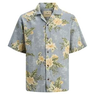 JACK & JONES skjorta för män, avslappnad passform, skjorta, Koronettblå, XL JACK & JONES skjorta för män, avslappnad passform, skjorta, Koronettblå, XL