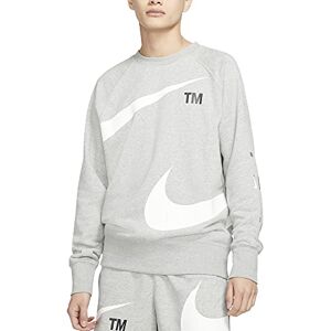 NIKE Herr M NSW Swoosh Sbb Crew sweatshirt, mörk grå ljung/vit, XL NIKE Herr M NSW Swoosh Sbb Crew sweatshirt, mörk grå ljung/vit, XL