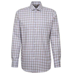 Seidensticker Silkesdekal herr business skjorta – normal passform – strykfri – Kent krage – långärmad – 100% bomull, BRUN, 42 SE Seidensticker Silkesdekal herr business skjorta – normal passform – strykfri – Kent krage – långärmad – 100% bomull, BRUN, 42 SE