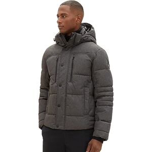 TOM TAILOR vinterjacka för män med avtagbar huva, 28007-grå klädsel, färgstruktur, XXL TOM TAILOR vinterjacka för män med avtagbar huva, 28007-grå klädsel, färgstruktur, XXL