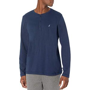 Nautica Långärmad Henley pyjamas topp pyjamasöverdel, indigo, M Nautica Långärmad Henley pyjamas topp pyjamasöverdel, indigo, M