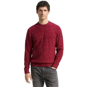TOM TAILOR herrtröja, 39276 – Bordeaux Multicolor Neps, S TOM TAILOR herrtröja, 39276 – Bordeaux Multicolor Neps, S