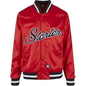 Starter Black Label Starter svart etikett herr start satin collegejacka jacka, Cityröd, S Starter Black Label Starter svart etikett herr start satin collegejacka jacka, Cityröd, S