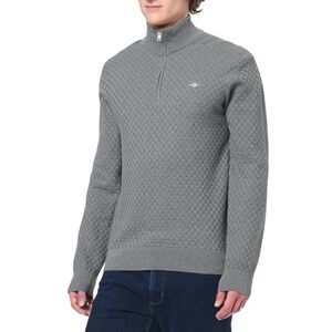 GANT Micro Textur HZ, Mörkgrå melange, L GANT Micro Textur HZ, Mörkgrå melange, L
