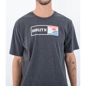 Hurley t-shirt kortärmad män – vardagslåda vågor svart ljung Hurley t-shirt kortärmad män – vardagslåda vågor svart ljung