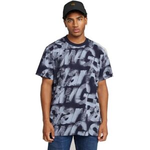 G-STAR RAW Herr sprayade bokstäver lös RT T-shirt, Flerfärgad (Osaka Blue Sprayed Letters D26290-c338-h317), XL G-STAR RAW Herr sprayade bokstäver lös RT T-shirt, Flerfärgad (Osaka Blue Sprayed Letters D26290-c338-h317), XL