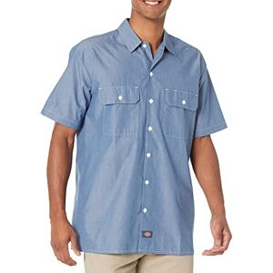 Dickies Kortärmad Chambray skjorta för män, Blå Chambray, S Dickies Kortärmad Chambray skjorta för män, Blå Chambray, S