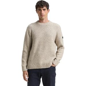TOM TAILOR herrtröja, 39279 – brun offwhite struktur, L TOM TAILOR herrtröja, 39279 – brun offwhite struktur, L