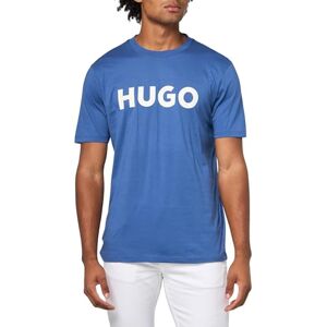 HUGO Dulive222 regular fit T-shirt av bomullsjersey med logotyptryck, Skyline Blue, L HUGO Dulive222 regular fit T-shirt av bomullsjersey med logotyptryck, Skyline Blue, L