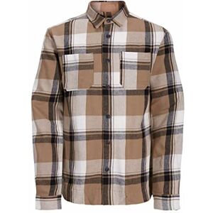 JACK & JONES Herr Jprblalogan rutig övertröja L/S Sn långärmad topp, Bly grå, S JACK & JONES Herr Jprblalogan rutig övertröja L/S Sn långärmad topp, Bly grå, S