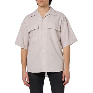 JACK & JONES JORSUMMER Linne Resort Shirt SS, Crockery/detalj: melerad, M JACK & JONES JORSUMMER Linne Resort Shirt SS, Crockery/detalj: melerad, M