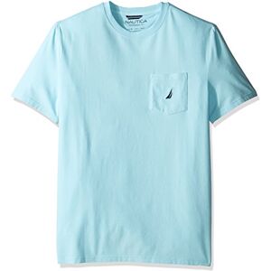 Nautica herr-T-shirt med enfärgad design, rund hals, kort ärm och bröstficka., 4X/tall Nautica herr-T-shirt med enfärgad design, rund hals, kort ärm och bröstficka., 4X/tall