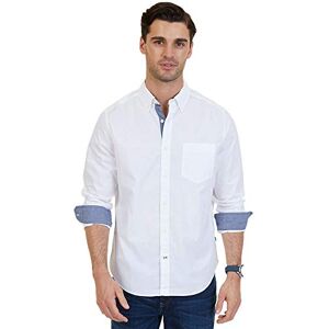 Nautica Herr klassisk passform stretch solid långärmad skjorta med knappar, Marshmallow, XL Nautica Herr klassisk passform stretch solid långärmad skjorta med knappar, Marshmallow, XL