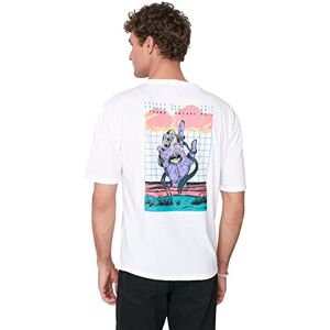 Trendyol Herr ung vanlig standard rundhalsad vävd T-shirt, Vitt, L Trendyol Herr ung vanlig standard rundhalsad vävd T-shirt, Vitt, L